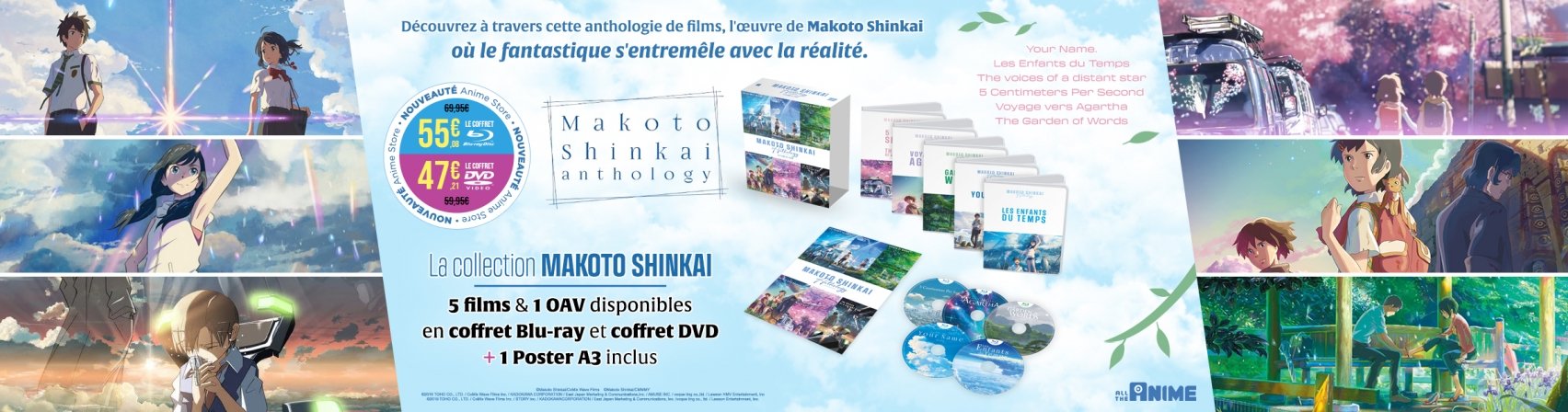 Nouveaut : la collection Makoto Shinkai Anthology en BR et DVD