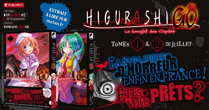 Nouvelle Licence Meian : Higurashi Le Sanglot des Cigales G