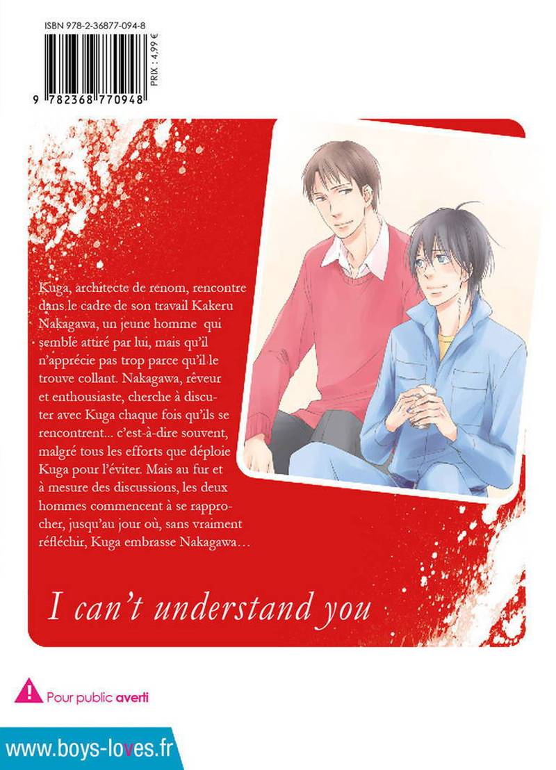 IMAGE 3 : I can't understand you - Livre (Manga) - Yaoi